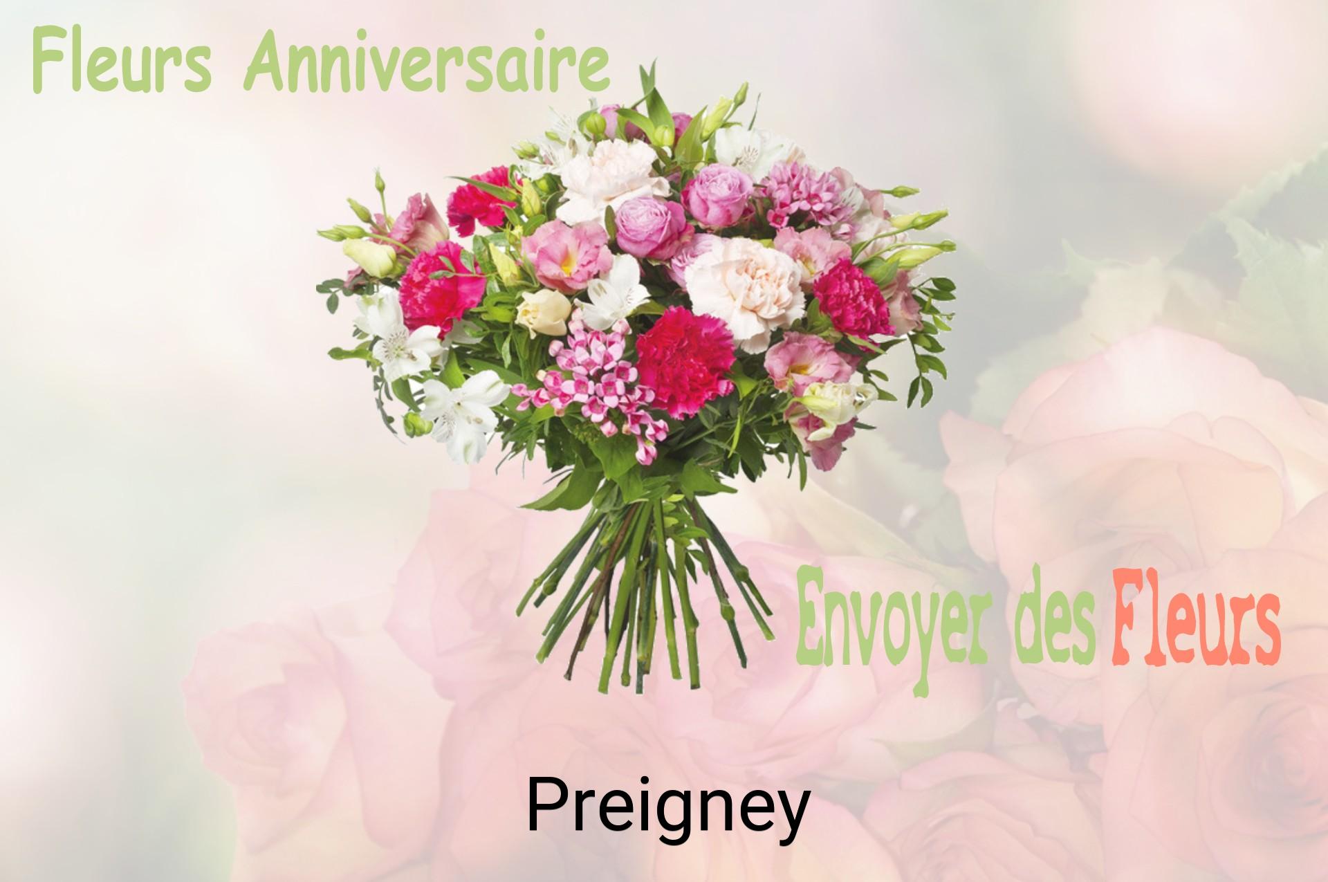 Bouquet de fleurs d’anniversaire livré à Preigney